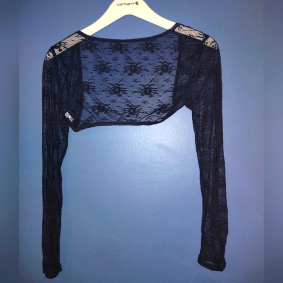 Black Lace Bolero Women's Shrug - Picture 3 of 3